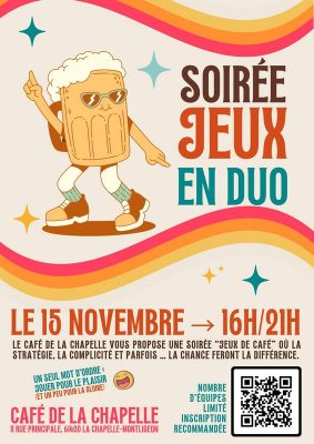 15 novembre soirée jeux la chapelle
