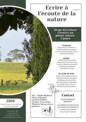 23 et 24 août stage écriture radray