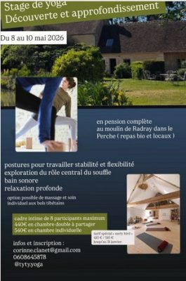 8 mai stage yoga moulin de radray